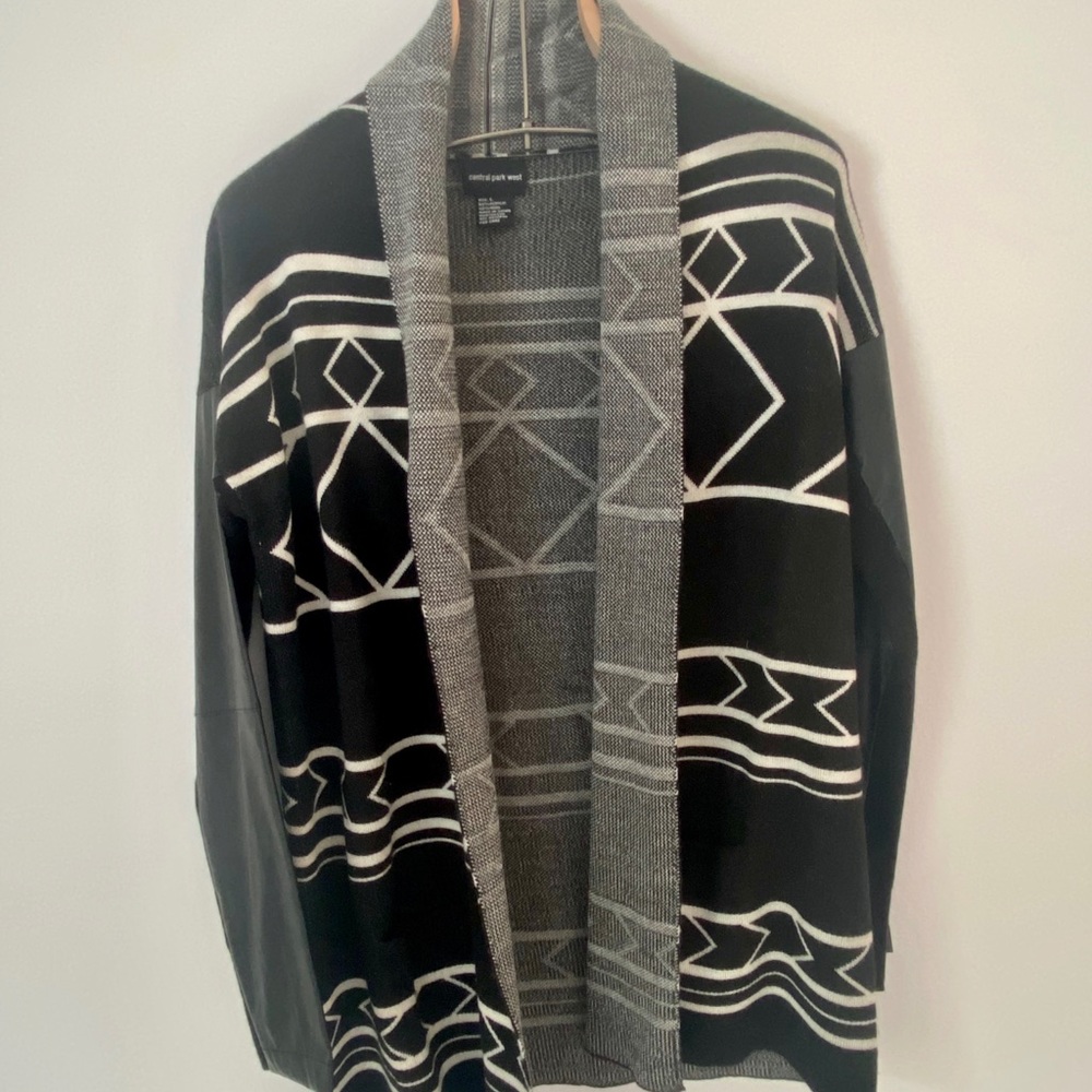 Central Park West Tribal Sweater with Leather